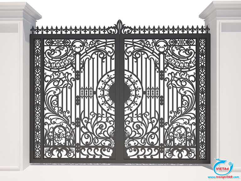 Mẫu 10: Gia công hình dạng trang trí cắt CNC làm cổng nhà có những đường nét đẹp mắt, thu hút ánh nhìn