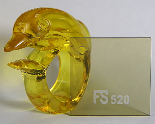 Mica FS trong màu nâu nhạt mã 520