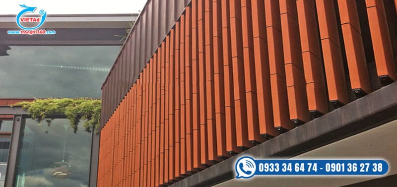 Mẫu lam nhôm trang trí mặt tiền đẹp 2