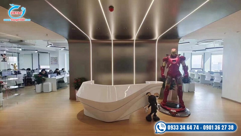 Hình ảnh tấm ốp kim loại inox ốp tường nội thất trong nhà