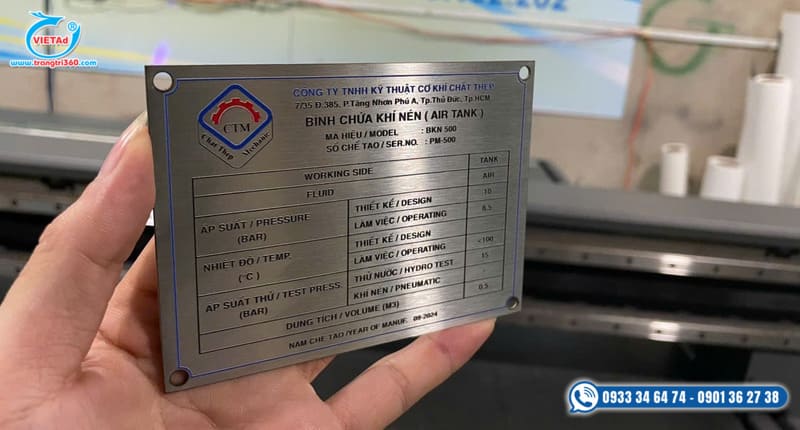 Tem nhãn kim loại - In UV phẳng