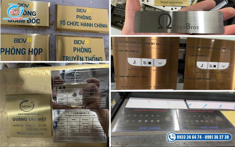 Dịch vụ in ấn tem nhãn kim loại là thiết kế, sản xuất tem nhãn từ các chất liệu kim loại như nhôm, inox, đồng,...