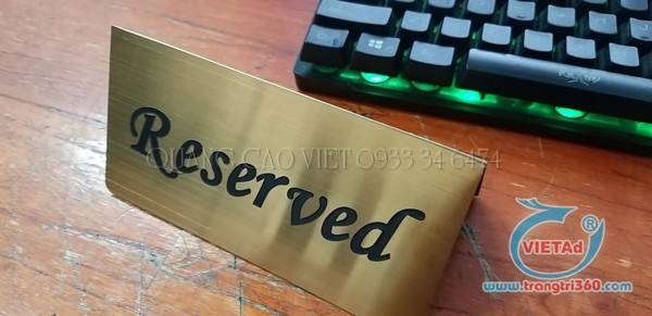 Bảng đặt bàn Reserved