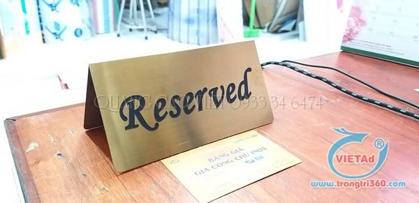 Bảng Đặt Bàn Reserved