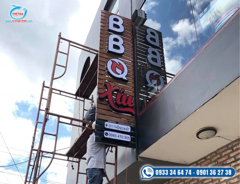 Mẫu bảng hiệu lam nhôm BBQ