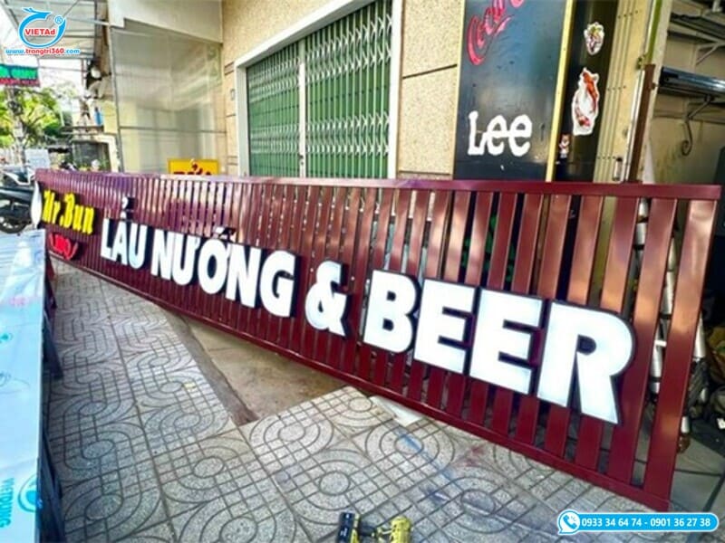 Mẫu bảng hiệu lam nhôm quán lẩu nướng
