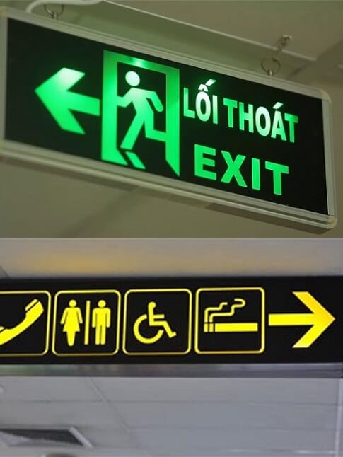 Mẫu 2: Biển chỉ dẫn lối thoát Exit