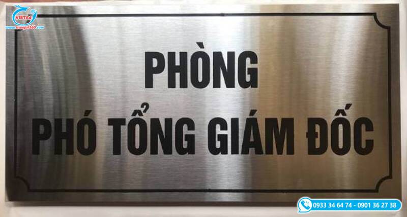 Biển phòng ban inox kỹ thuật ăn mòn 