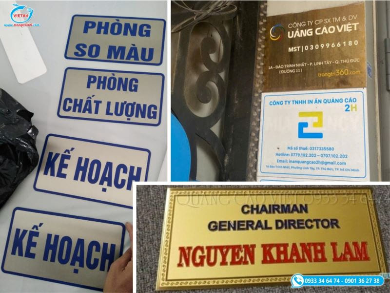 Bảng tên inox dành cho công ty có những loại nào?
