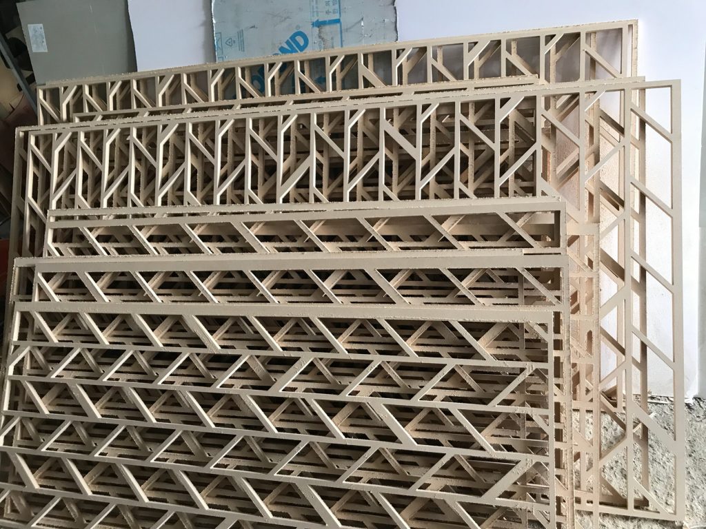 Vách ngăn gỗ ván ép gia công CNC nhanh chóng