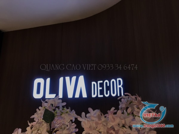 Chữ nổi mặt mica gắn led