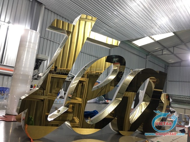 Chữ inox vàng (chữ i-nốc vàng) là loại chữ được làm từ chất liệu inox 304, 210, 316,...
