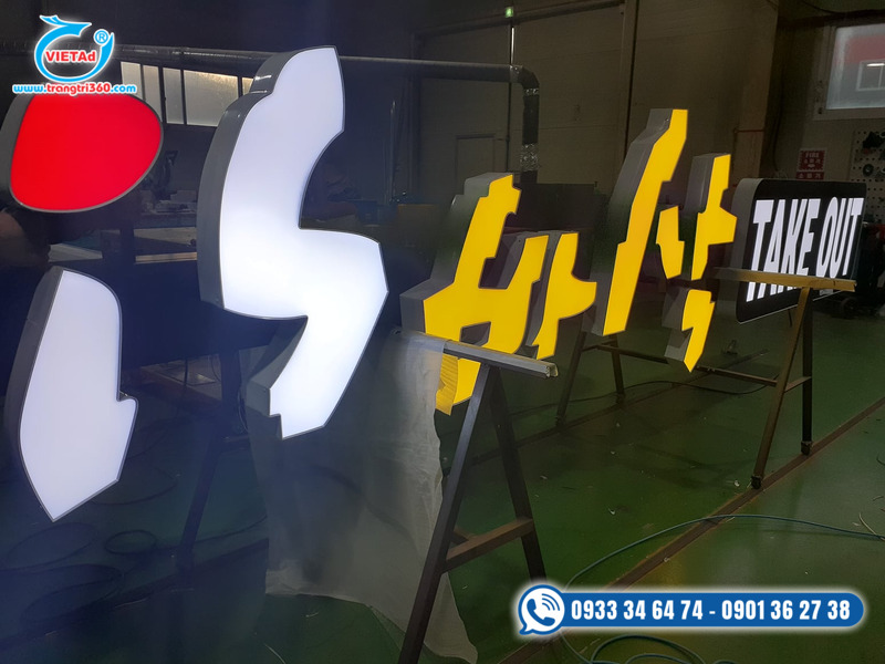 Mẫu chữ nhôm Hàn Quốc đẹp