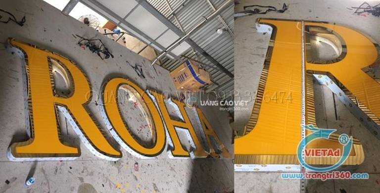 Báo giá chữ nổi inox bóng