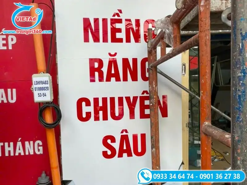 Chữ alu gia công làm bảng hiệu nha khoa