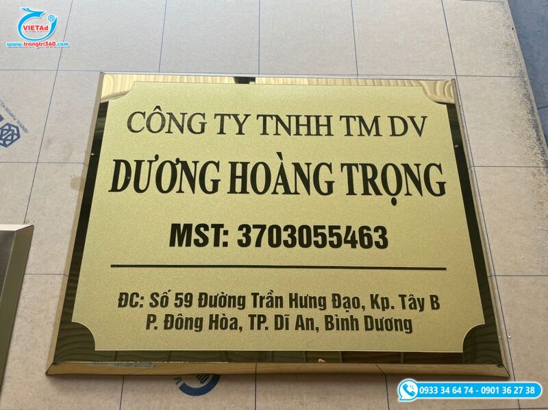 Quảng Cáo Việt - Chuyên gia công bảng inox tên doanh nghiệp chất lượng