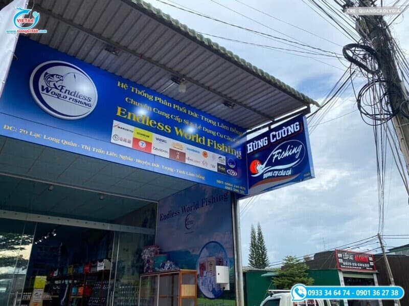 Bảng hiệu Shophouse bán đồ câu cá
