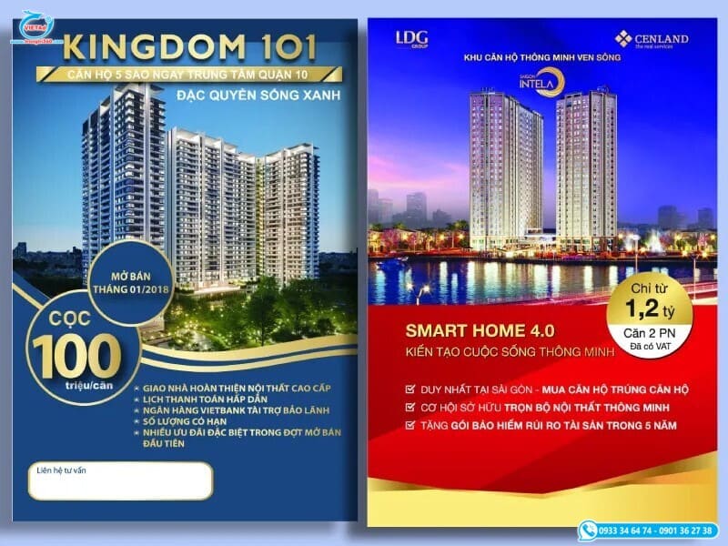 Kích thước khổ a4 dùng cho tờ rơi bất động sản