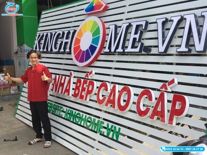 Kích thước lam nhôm làm bảng hiệu