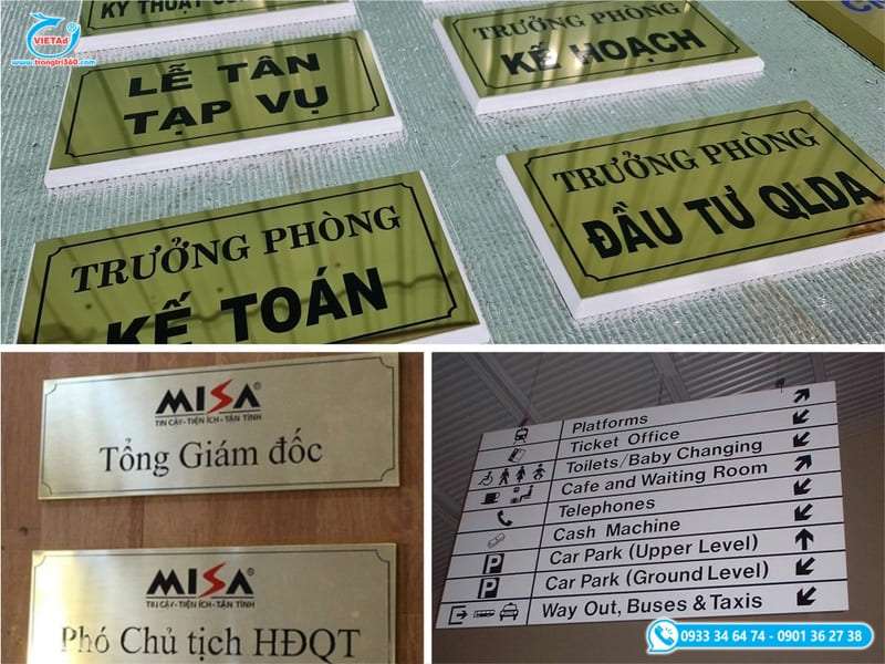 Gợi ý biển phòng ban inox