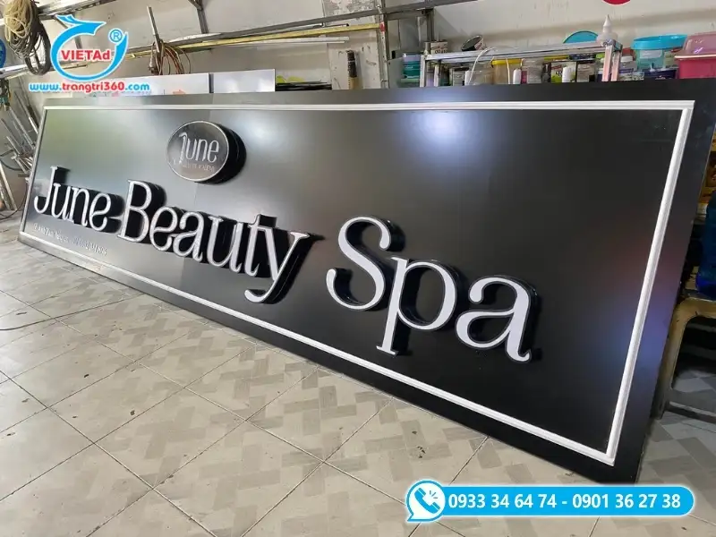 Làm bảng quảng cáo Alu gắn chữ nổi