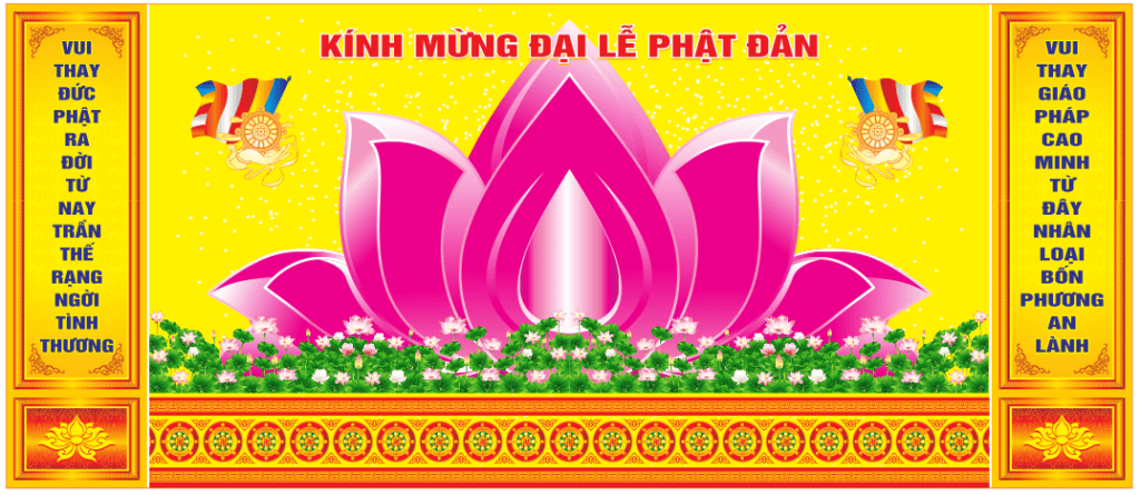 Thiết kế backdrop băng rôn mùa Phật Đản