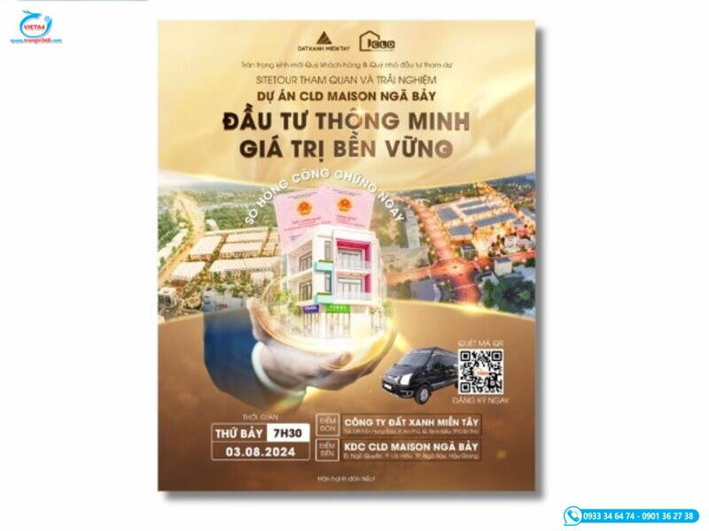 Mẫu thiết kế tờ rơi bất động sản sang trọng