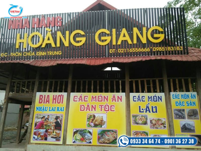Bảng hiệu lam nhôm nhà hàng