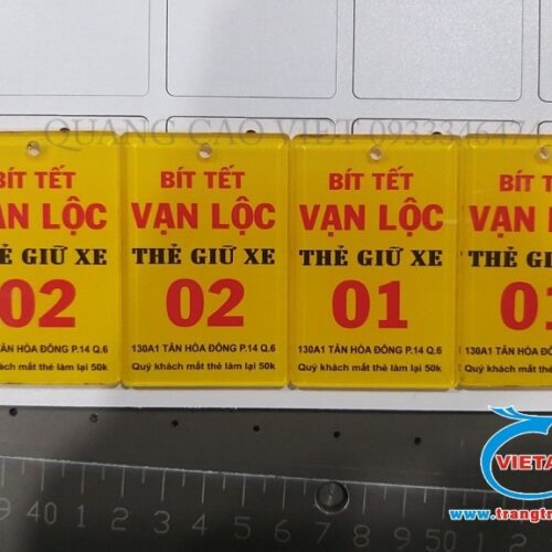 Thẻ xe mica tại Hồ Chí Minh – Bền đẹp, dễ nhận diện, giao nhanh trong ngày