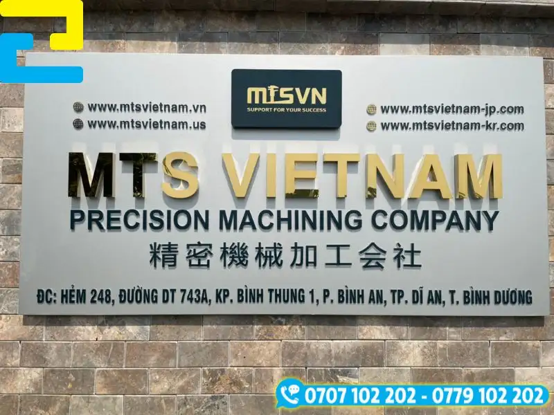 Bảng quảng cáo cho mặt tiền công ty 
