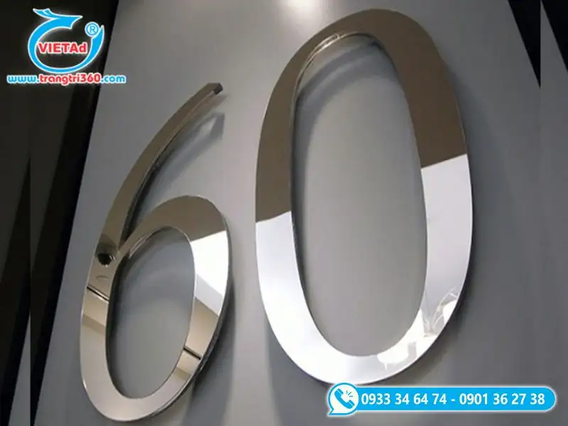 Chữ inox trắng gương