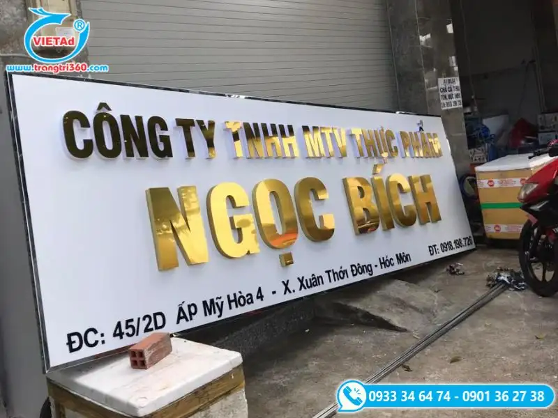 Làm chữ quảng cáo inox sang trọng, đẹp mắt 