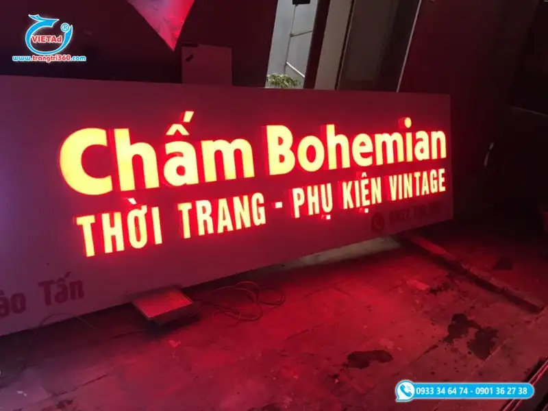 Gia Công Bảng Hiệu Chữ Nổi Đèn LED Hiện Đại Cho Spa Showroom - Ảnh 4