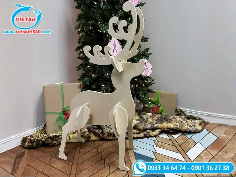 Tuần lộc gỗ size nhỏ dễ thương