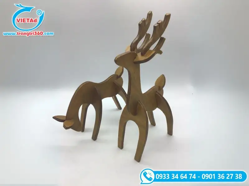 Tuần lộc gỗ MDF tự nhiên