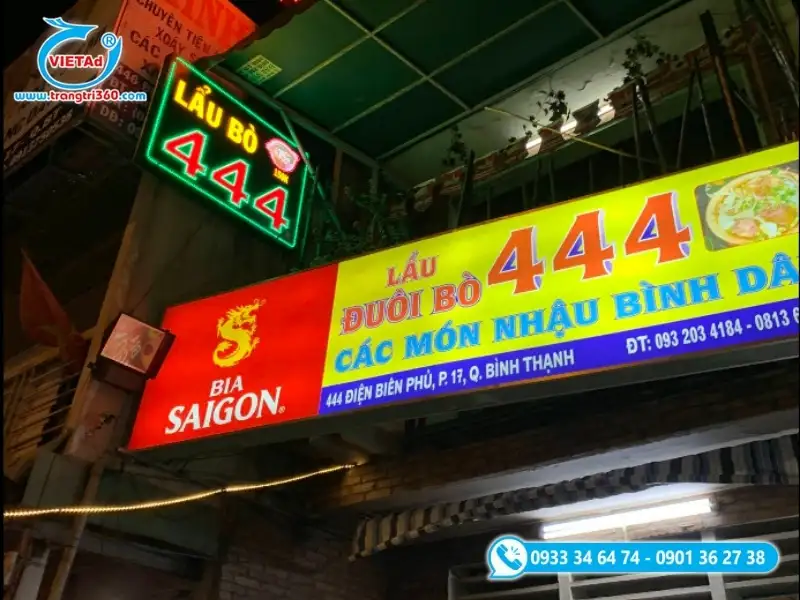 Bảng hiệu bạt hiflex giá rẻ, dễ thay đổi nội dung