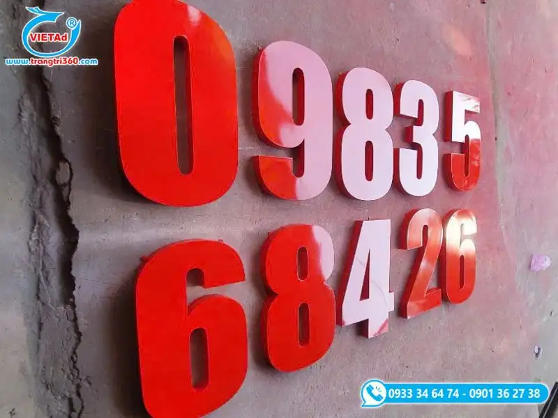Chữ tôn có độ bền cao được gia công tạo hình hoàn chỉnh sơn màu theo yêu cầu tăng tính thẩm mỹ