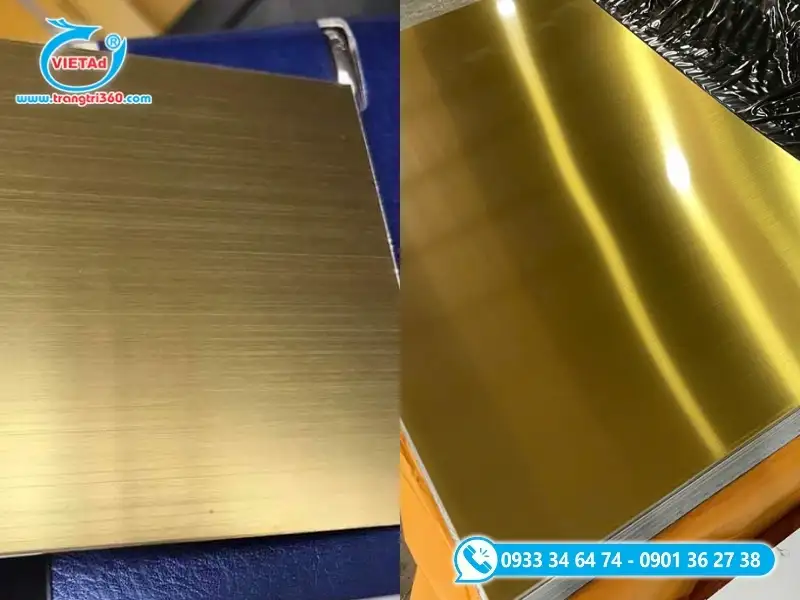 Inox có 2 bề mặt hoàn thiện phổ biến là gương và xước