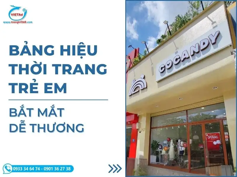 Báo Giá Làm Bảng Hiệu Thời Trang Trẻ Em Dễ Thương, Thu Hút