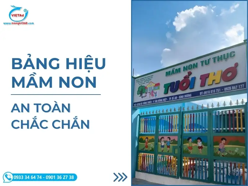25+ Mẫu Bảng Hiệu Mầm Non Đẹp, Sáng Tạo, Thiết Kế Thu Hút