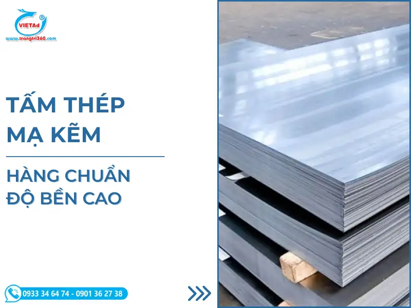 Sản phẩm tấm thép mạ kẽm hàng chuẩn độ bền cao tại xưởng