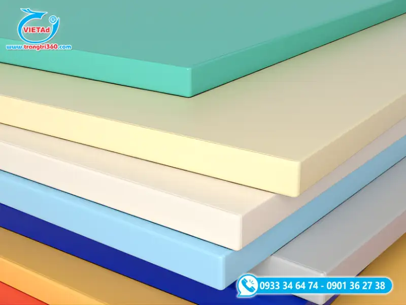 Tấm foam-pvc-formex-format hcm nhiều màu sắc bề mặt tấm nhựa phẳng mịn, có độ bóng nhẹ, phù hợp làm vật liệu quảng cáo