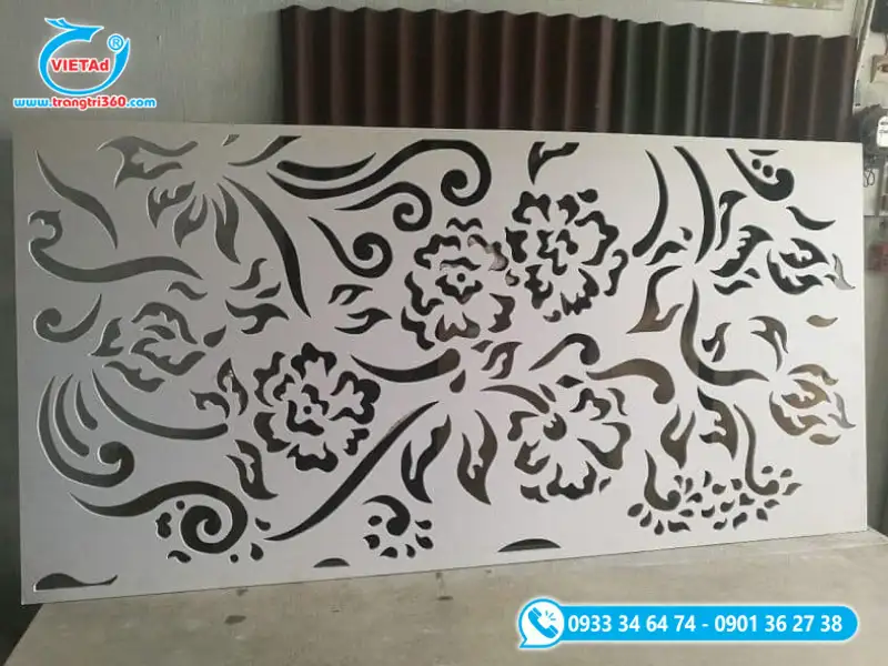 Tấm Formex/PVC Foam màu trắng khổ lớn được cắt CNC hoa văn phức tạp tinh xảo