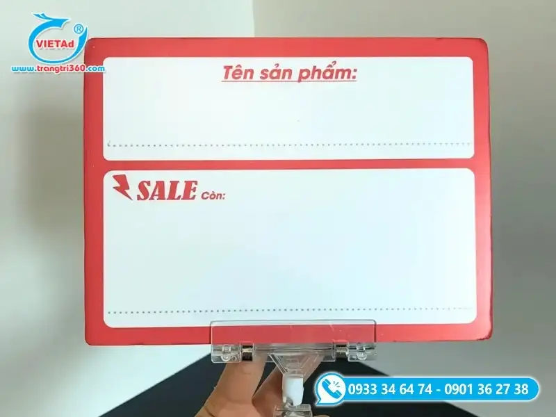 Mẫu bảng ghi giá 4