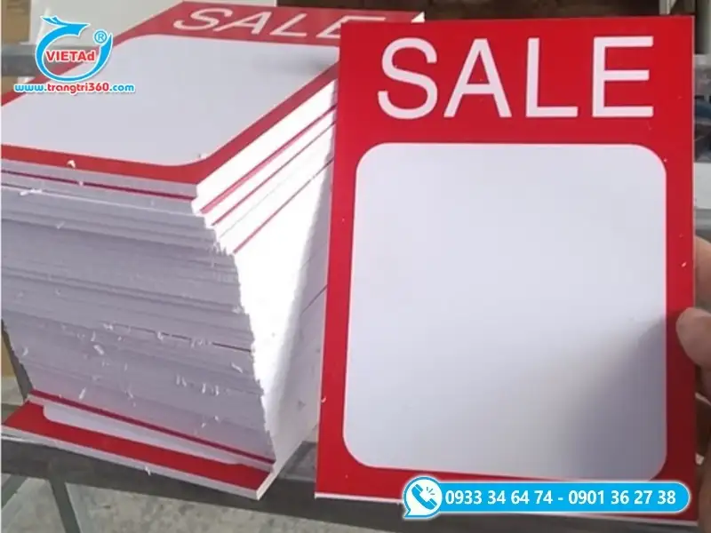 Bảng ghi giá bằng formex nhẹ, bền, dễ thay đổi nội dung