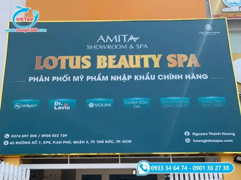 Biển hiệu bạt Hiflex in nội dung sắc nét, màu sắc nổi bật