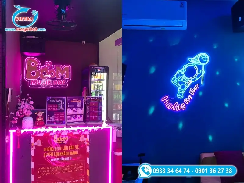 Biển hiệu Neon Sign dễ dàng uốn dẻo tạo hình, khả năng chịu nhiệt và chống cháy tối ưu