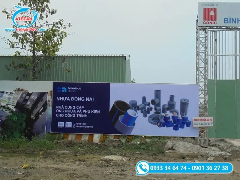Biển hiệu cho công trình cần có độ bền cao, màu sắc rõ ràng, sắc nét, bền màu