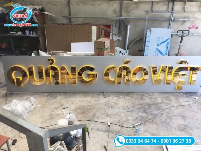 Bảng hiệu công ty được Quảng Cáo Việt tiền hành thi công trong 7 bước chuyên nghiệp