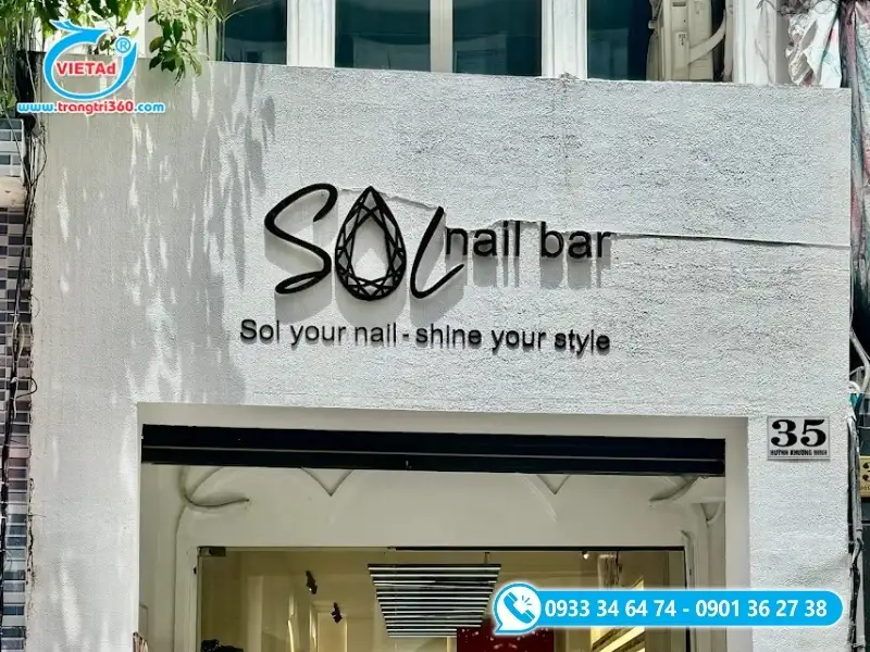 Bảng hiệu tiệm nail tạo hình ảnh chuyên nghiệp cho bảng hiệu nail mi